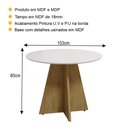Ver imagem 3 de Mesa de Jantar Redonda 103cm Multimóveis CR50047 Carvalho/Off White