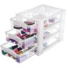 Gaveteiro Plástico com 3 Gavetas M Ordene Cristal - 2