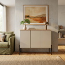 Ver imagem 5 de Aparador 100% MDF Reforçado Sala 3 Portas Elegante Buffet Moderno
