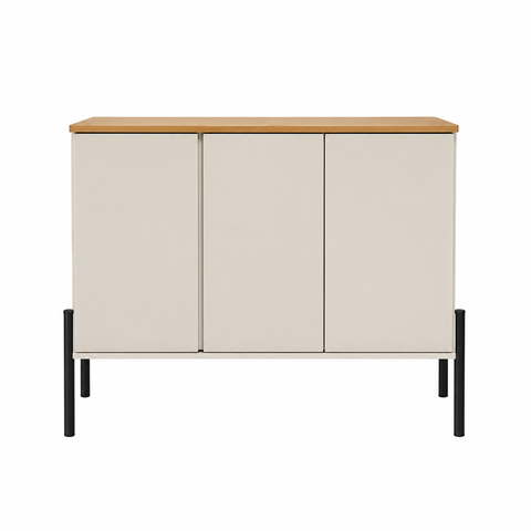 Aparador 100% MDF Reforçado Sala 3 Portas Elegante Buffet Moderno