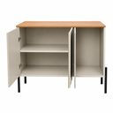 Ver imagem 3 de Aparador 100% MDF Reforçado Sala 3 Portas Elegante Buffet Moderno