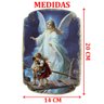 Quadro Mesa Colecionável Natal Anjo da Guarda Crianças 20cm - 4