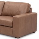 Ver imagem 5 de Sofá 3 Lugares Couro Camel Terracota Legitimo 235cm Natural Premium Adel Dekorien