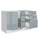 Ver imagem 6 de Balcão Gabinete de Pia Madesa Lux 120 cm 2 Portas 3 Gavetas (Sem Tampo) Branco/Cinza