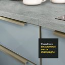 Ver imagem 7 de Balcão Gabinete de Pia Madesa Lux 120 cm 2 Portas 3 Gavetas (Sem Tampo) Branco/Cinza