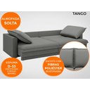 Ver imagem 5 de Sofá Tango 2,40M Sem Caixa, Retrátil e Reclinável Velosuede Grafite - Netsofás