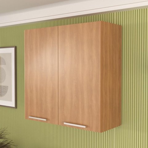Armário de Cozinha Aéreo com 2 Portas 80cm Multimóveis Cr20414 Freijó