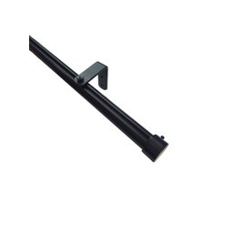 Kit Varão Trilho Suisso Deslizante Wave 28mm 3,5m - Preto - 3