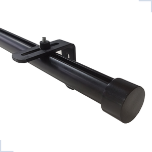 Kit Varão Trilho Suisso Deslizante Wave 28mm 3,5m - Preto