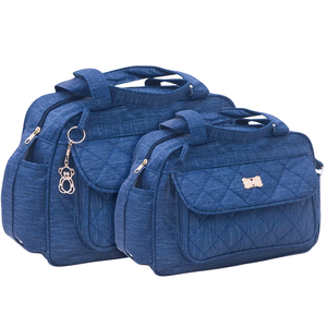 Kit Bolsas Maternidade Mave Baby Petit Luxe Azul Marinho