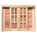 Ver imagem 4 de Janela de Madeira Veneziana de Correr Reto Padrão Cedro Batentes de 14 Cm-2.40(l)x1.20(a)