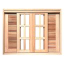 Ver imagem 6 de Janela de Madeira Veneziana de Correr Reto Padrão Cedro Batentes de 14 Cm-2.40(l)x1.20(a)