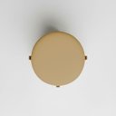 Ver mais imagens de Kit 2 Puffs Decorativos Eloah Redondo Assento Extra para Sala Quarto Suede Pufe com Pés de Madeira