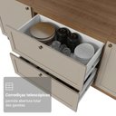 Ver imagem 6 de Balcão de Cozinha 80 cm 2 Gavetas (sem Tampo) Rustic/Crema Vik Madesa