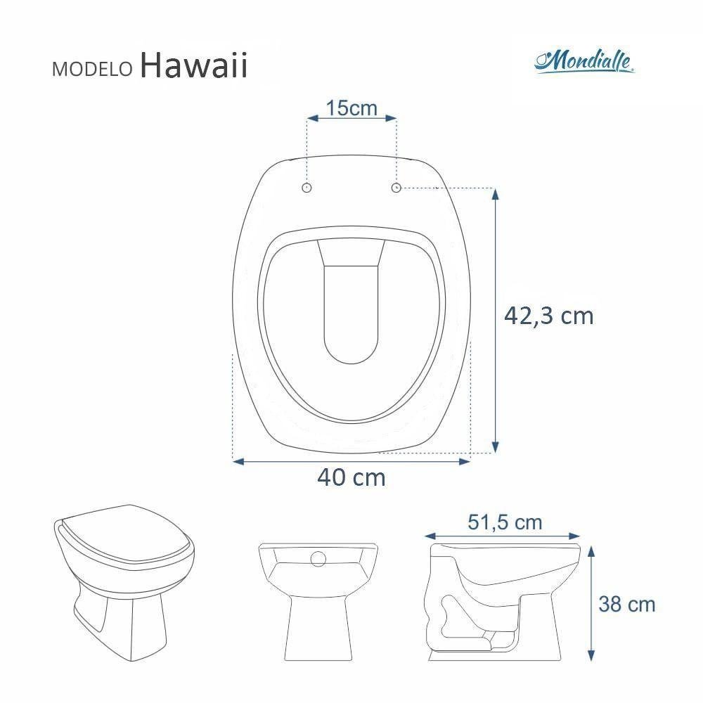 Assento Sanitário Astra com Amortecedor Hawaii Branco - 2