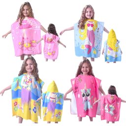 Poncho de Praia Kids com Capuz Kids Dino Azul - 2