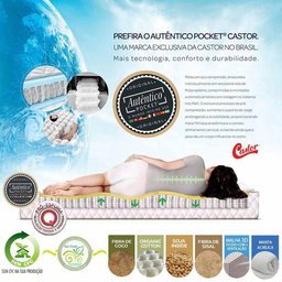 Colchão Viúva CASTOR Box Vegano Gold Star Green 128 X 188 X 32 - 4