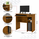 Ver imagem 6 de Mesa para Notebook e Computador com Gaveta Viena - Freijó