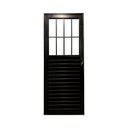 Ver imagem 1 de Porta Social de Alumínio Preto 210x80 Lado Esquerdo Linha 25