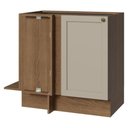 Ver imagem 1 de Balcão de Canto 1 Porta (sem Tampo) Rustic/Crema Vik Madesa