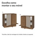 Ver imagem 4 de Balcão de Canto 1 Porta (sem Tampo) Rustic/Crema Vik Madesa
