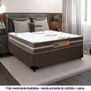 Ver imagem 2 de Cama Box Casal Sintético Colchão Molas Ensacadas Colchões 138cm Marrom Suporta até 120 Kg por