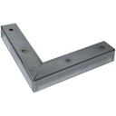 Ver imagem 2 de Pé de Ferro Cromado P/ Sofá e Móveis 3x15x15cm – Kit 4 Un