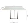 Mesa de Jantar Retangular Branca 4 Lugares Estilo Industrial 130x70cm Moderna para Cozinha, Varanda - 3