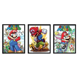 Kit Quadros Decorativo Super Mario - 1