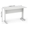 Mesa Escritório 1,20x0,60 Cor Cinza com 2 Gavetas - 3
