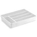 Ver imagem 1 de Porta Talheres Organizador Multiuso de Gaveta Separador Divisor Uz Branco