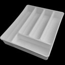 Ver imagem 6 de Porta Talheres Organizador Multiuso de Gaveta Separador Divisor Uz Branco