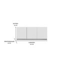 Ver imagem 2 de Armário Aéreo P/ Cozinha Andreia 120cm C/ 3 Portas Branco