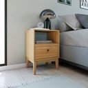 Ver imagem 2 de Mesa de Cabeceira com 1 Nicho e 1 Gaveta Mdp Mel Mb 1041 Movelbento