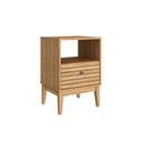 Ver imagem 1 de Mesa de Cabeceira com 1 Nicho e 1 Gaveta Mdp Mel Mb 1041 Movelbento