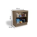 Ver imagem 3 de Módulo Cozinha Kappesberg Maxxi Balcão G744 C- 2 Portas S- Tampo 80cm Canela-kappesberg