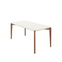 Ver imagem 4 de Mesa de Jantar Retangular C/ Vidro para 6 Lugares Donatella 180 Cm - Off White Fosco C/ Natural