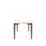 Mesa de Jantar Retangular C/ Vidro para 6 Lugares Donatella 180 Cm - Off White Fosco C/ Natural - 5