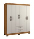 Ver imagem 1 de Guarda-Roupa 6 Portas NT 5130 Freijó com Off White - Notável