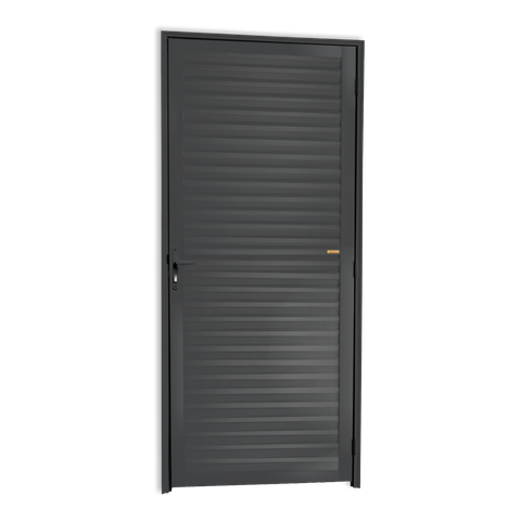 Porta Veneziana Alumínio 86 Esq. Cinza Brimak