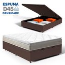 Ver imagem 2 de Cama Box Baú com Colchão de Espuma D45 Pillow Top Ortopédico Domo Casal 138cm
