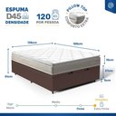 Ver imagem 3 de Cama Box Baú com Colchão de Espuma D45 Pillow Top Ortopédico Domo Casal 138cm