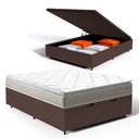Ver imagem 1 de Cama Box Baú com Colchão de Espuma D45 Pillow Top Ortopédico Domo Casal 138cm