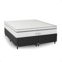 Ver imagem 7 de Cama Box Queen Couro Preto + Colchão Paris Molas Branco Couro Preto/branco