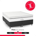 Ver imagem 5 de Cama Box Queen Couro Preto + Colchão Paris Molas Branco Couro Preto/branco