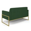 Ver imagem 6 de Sofá Namoradeira com Poltrona Base Industrial Alta Dourado Marisa Veludo D03 - D\'rossi Cor Verde