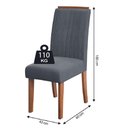Ver imagem 4 de Conjunto de Mesa Sala de Jantar Ripada Tampo com Vidro Santiago 1,60m 6 Cadeiras Grécia Dobuê