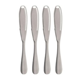 Conjunto 4 Espátulas Faca para Manteiga Patê Requeijão Aço Inox Lyor - 1
