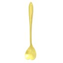Ver imagem 3 de Colher Colherzinha Formato Coração Aço Inox 4 Unidades:Dourado