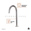 Ver imagem 3 de Torneira Para Banheiro Alta Javari Pingoo.casa - Prata Cromado